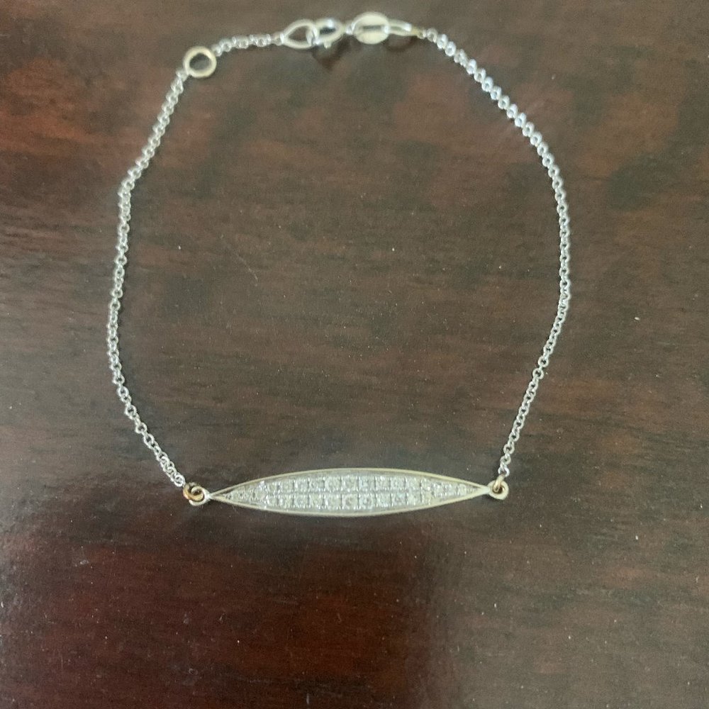14K White Gold & Diamond Pave Ruby Stella bracelet